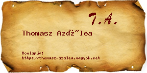 Thomasz Azálea névjegykártya